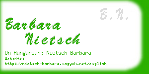 barbara nietsch business card